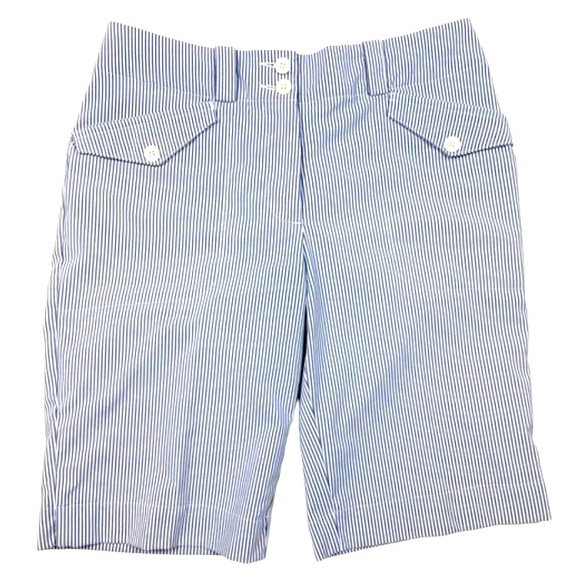 Nike Pants - NIKE Golf Dri-Fit Blue White Stripe Bermuda Shorts Size 8
